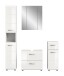Badezimmer-Set >Ice< in Weiß / Weiß Hochglanz - 150x185x30cm (BxHxT)