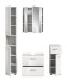 Badezimmer-Set >Ice< in Weiß / Weiß Hochglanz - 150x185x30cm (BxHxT)