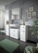 Badezimmer-Set >Ice< in Weiß / Weiß Hochglanz - 150x185x30cm (BxHxT)