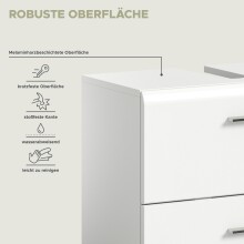 Badezimmer-Set >Ice< in Weiß / Weiß Hochglanz - 105x185x30cm (BxHxT)