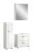 Badezimmer-Set >Ice< in Weiß / Weiß Hochglanz - 105x185x30cm (BxHxT)