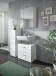 Badezimmer-Set >Ice< in Weiß / Weiß Hochglanz - 105x185x30cm (BxHxT)