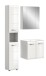 Badezimmer-Set >Ice< in Weiß / Weiß Hochglanz - 105x185x46cm (BxHxT)