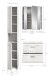 Badezimmer-Set >Ice< in Weiß / Weiß Hochglanz - 105x185x46cm (BxHxT)