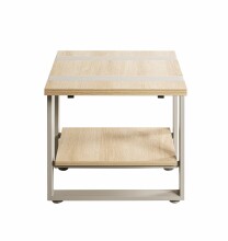 Beistelltisch >47777< in eiche / grau - 45x45x45cm (BxHxT)