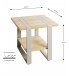Beistelltisch >47777< in eiche / grau - 45x45x45cm (BxHxT)