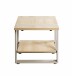 Beistelltisch >47777< in eiche / grau - 45x45x45cm (BxHxT)