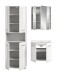 Badezimmer-Set >Ice< in Weiß / Weiß Hochglanz - 135x185x46cm (BxHxT)