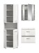 Badezimmer-Set >Ice< in Weiß / Weiß Hochglanz - 135x185x46cm (BxHxT)