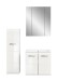 Badezimmer-Set >Ice< in Weiß / Weiß Hochglanz - 105x185x46cm (BxHxT)