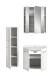 Badezimmer-Set >Ice< in Weiß / Weiß Hochglanz - 105x185x46cm (BxHxT)