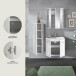 Badezimmer-Set >Ice< in Weiß / Weiß Hochglanz - 105x185x46cm (BxHxT)