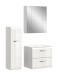 Badezimmer-Set >Ice< in Weiß / Weiß Hochglanz - 105x185x46cm (BxHxT)