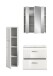 Badezimmer-Set >Ice< in Weiß / Weiß Hochglanz - 105x185x46cm (BxHxT)