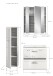Badezimmer-Set >Ice< in Weiß / Weiß Hochglanz - 105x185x46cm (BxHxT)