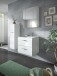Badezimmer-Set >Ice< in Weiß / Weiß Hochglanz - 105x185x46cm (BxHxT)
