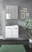 Badezimmer-Set >Ice< in Weiß / Weiß Hochglanz - 60x185x46cm (BxHxT)