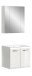 Badezimmer-Set >Ice< in Weiß / Weiß Hochglanz - 60x185x46cm (BxHxT)