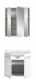 Badezimmer-Set >Ice< in Weiß / Weiß Hochglanz - 60x185x46cm (BxHxT)