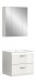 Badezimmer-Set >Ice< in Weiß / Weiß Hochglanz - 60x185x46cm (BxHxT)