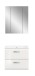 Badezimmer-Set >Ice< in Weiß / Weiß Hochglanz - 60x185x46cm (BxHxT)