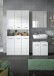 Badezimmer-Set >Ice< in Weiß / Weiß Hochglanz - 165x185x30cm (BxHxT)