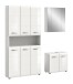 Badezimmer-Set >Ice< in Weiß / Weiß Hochglanz - 165x185x30cm (BxHxT)