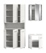 Badezimmer-Set >Ice< in Weiß / Weiß Hochglanz - 165x185x30cm (BxHxT)