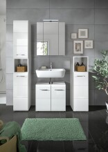 Badezimmer-Set >Ice< in Weiß / Weiß...