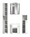 Badezimmer-Set >Ice< in Weiß / Weiß Hochglanz - 150x185x30cm (BxHxT)