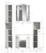 Badezimmer-Set >Ice< in Weiß / Weiß Hochglanz - 150x185x30cm (BxHxT)