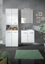 Badezimmer-Set >Ice< in Weiß / Weiß...