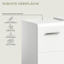 Badezimmer-Set >Ice< in Weiß / Weiß Hochglanz - 135x185x46cm (BxHxT)
