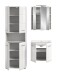 Badezimmer-Set >Ice< in Weiß / Weiß Hochglanz - 135x185x46cm (BxHxT)