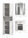 Badezimmer-Set >Ice< in Weiß / Weiß Hochglanz - 135x185x46cm (BxHxT)