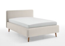 Polsterbett >Mattis< Liegefläche 120x200cm, Nordic Ivory, Stellmaß: 141x105x218cm (BxHxT)