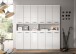 Badezimmer-Set >Ice< in Weiß / Weiß Hochglanz - 180x185x30cm (BxHxT)