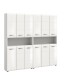 Badezimmer-Set >Ice< in Weiß / Weiß Hochglanz - 180x185x30cm (BxHxT)