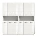 Badezimmer-Set >Ice< in Weiß / Weiß Hochglanz - 180x185x30cm (BxHxT)
