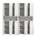 Badezimmer-Set >Ice< in Weiß / Weiß Hochglanz - 180x185x30cm (BxHxT)