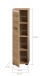 Stauraumschrank >Ice< in artisan oak - 30x106x30cm (BxHxT)
