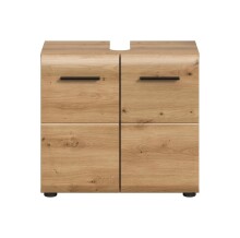 Waschbeckenunterschrank >Ice< in artisan oak -...
