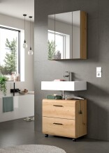 Waschbeckenunterschrank >Ice< in artisan oak - 60x54x60cm (BxHxT)