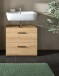 Waschbeckenunterschrank >Ice< in artisan oak - 60x54x60cm (BxHxT)