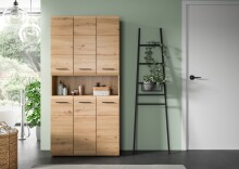 Stauraumschrank >Ice< in artisan oak - 90x185x30cm (BxHxT)