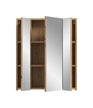 Badezimmerspiegelschrank >Ice< in artisan oak - 60x70x18cm (BxHxT)