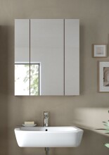 Badezimmerspiegelschrank >Ice< in artisan oak - 60x70x18cm (BxHxT)