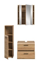 Badezimmer-Set >Ice< in artisan oak - 105x185x30cm (BxHxT)