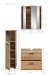 Badezimmer-Set >Ice< in artisan oak - 105x185x30cm (BxHxT)