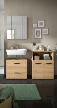 Badezimmer-Set >Ice< in artisan oak - 135x185x30cm...